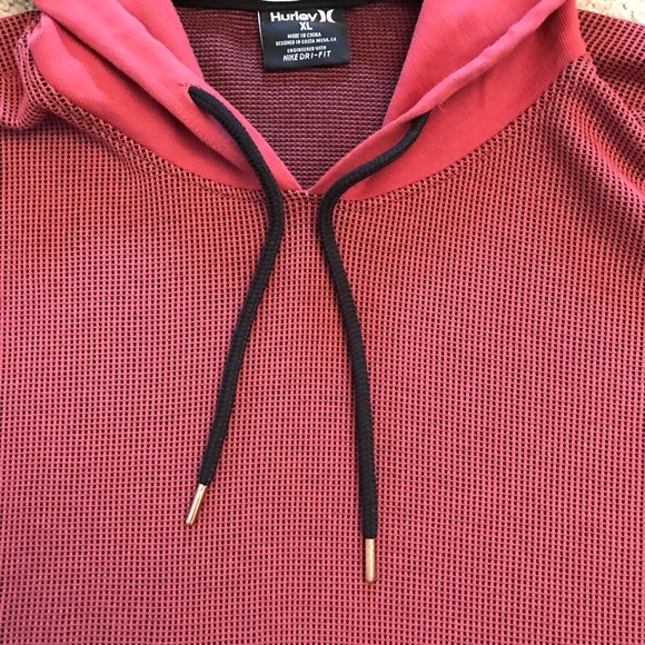 Hurley Nike Dri Fit Hoodie Sweatshirt Mens XL Extra Large Rust Red Pullover - Picture 7 of 12